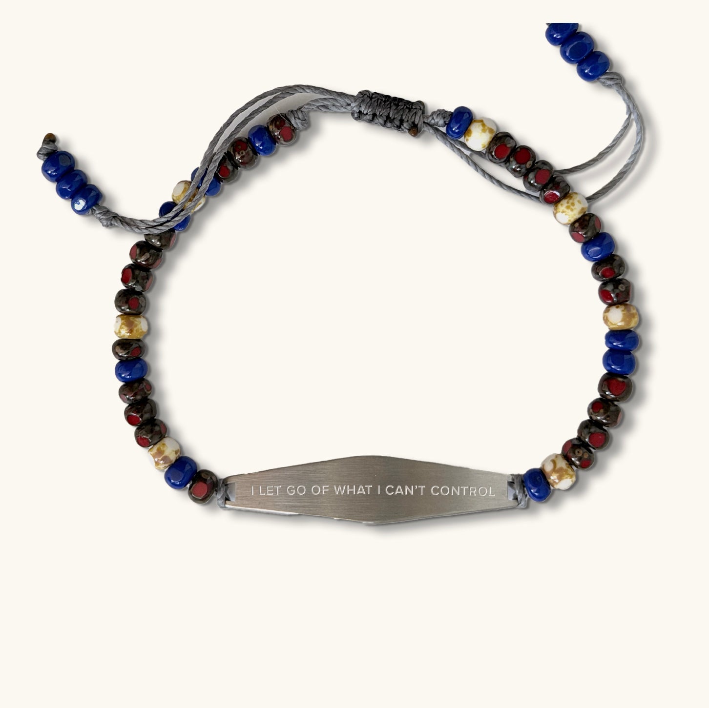 Americana Beaded Bracelet in Silver