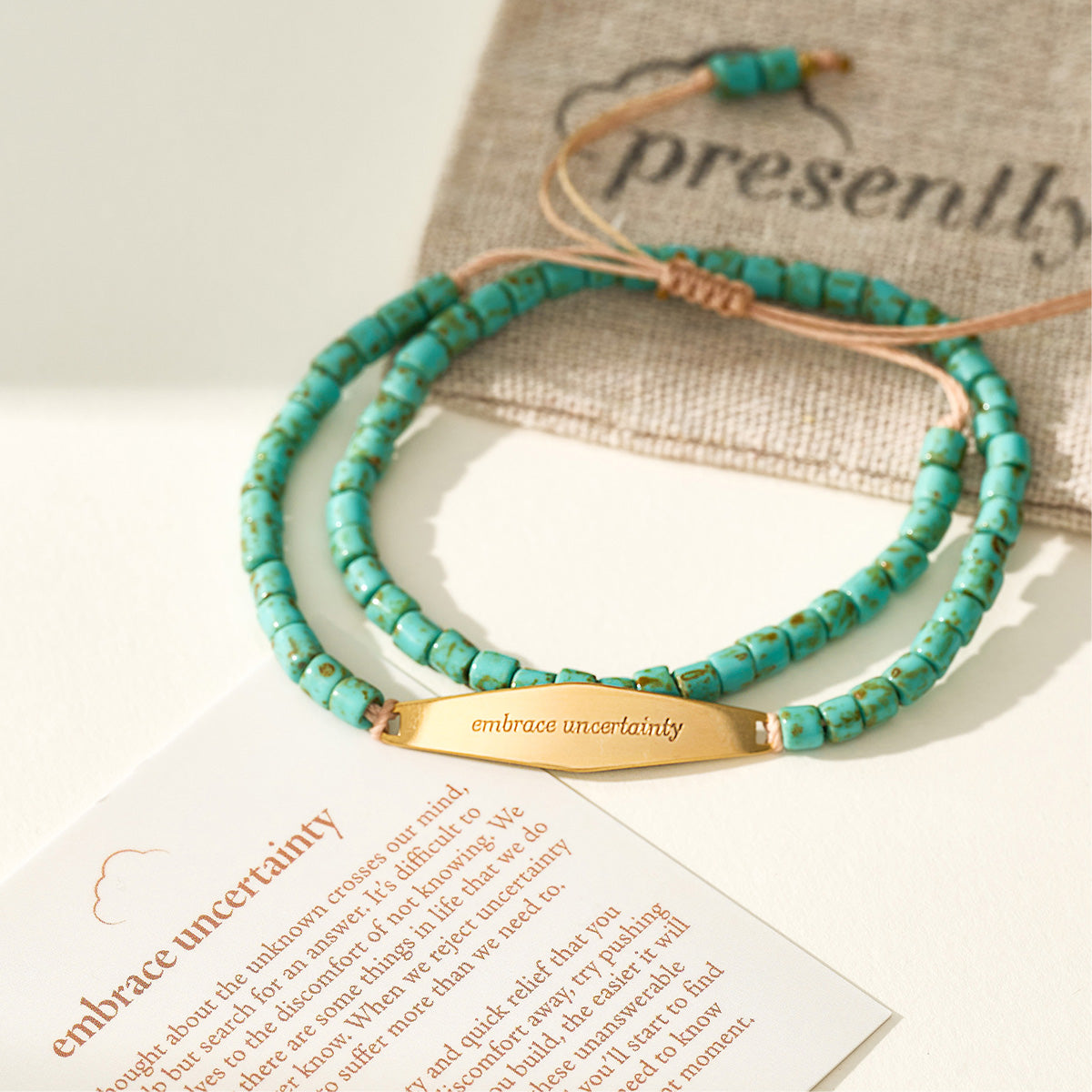 Turquoise Beaded Double Wrap Bracelet