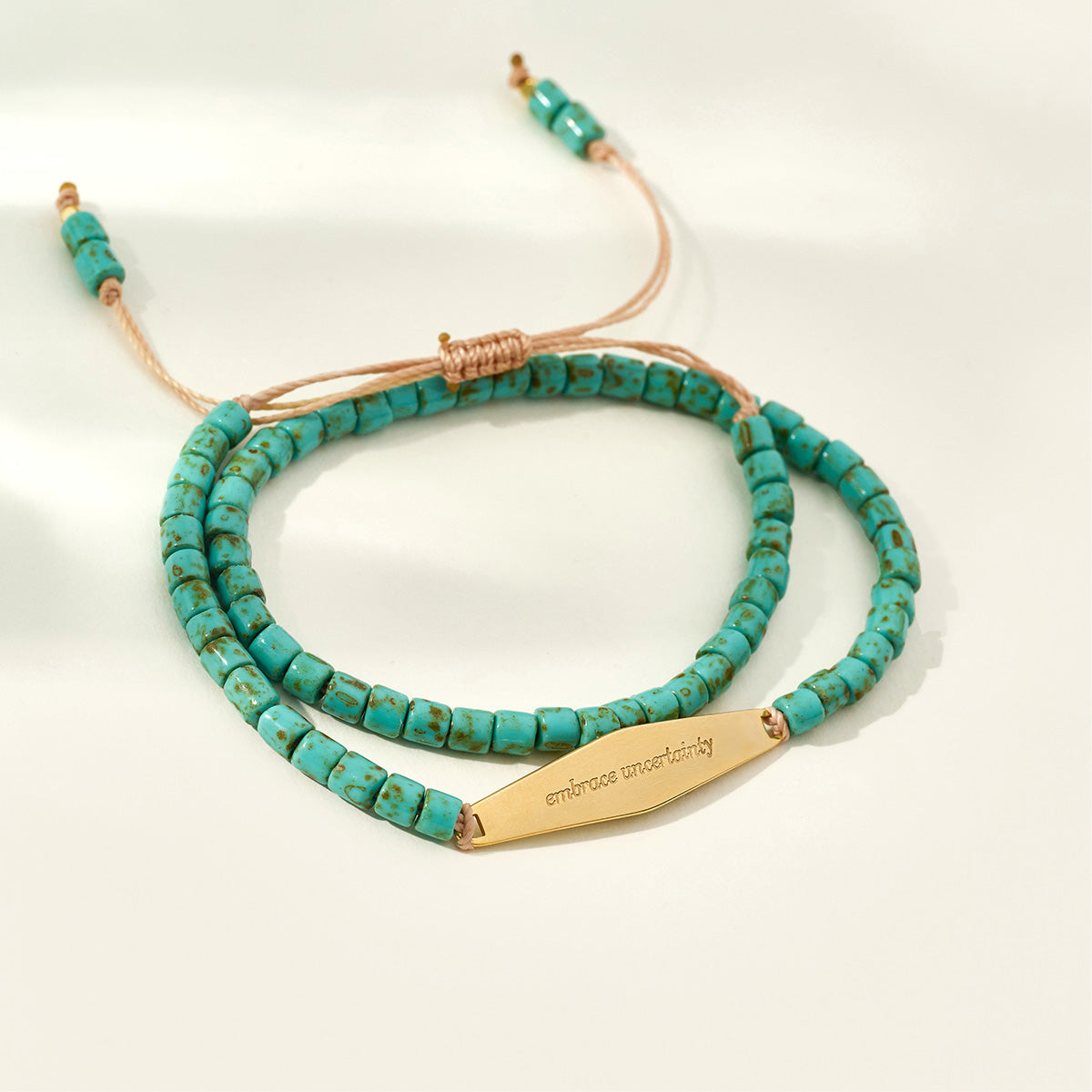 Turquoise Beaded Double Wrap Bracelet