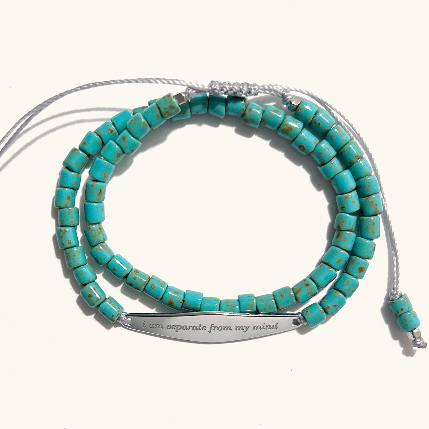 Turquoise Beaded Double Wrap Bracelet