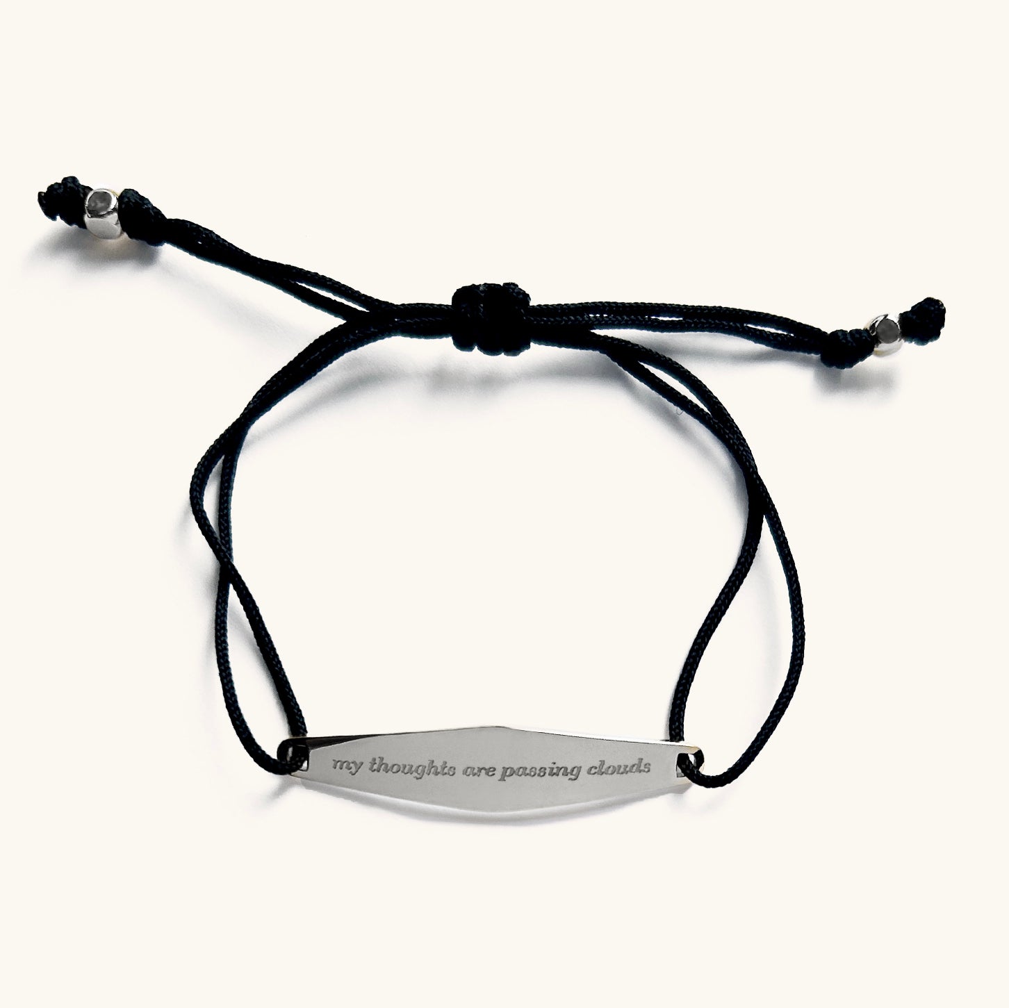 Nylon String Bracelet in Black