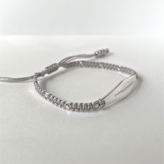 Silver Macrame Presently Mindfulness Bracelet