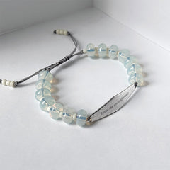 Opal Gemstone Bracelet in Silver for Anxiety