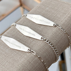 Silver Chain Presently Mindfulness Bracelet Collection