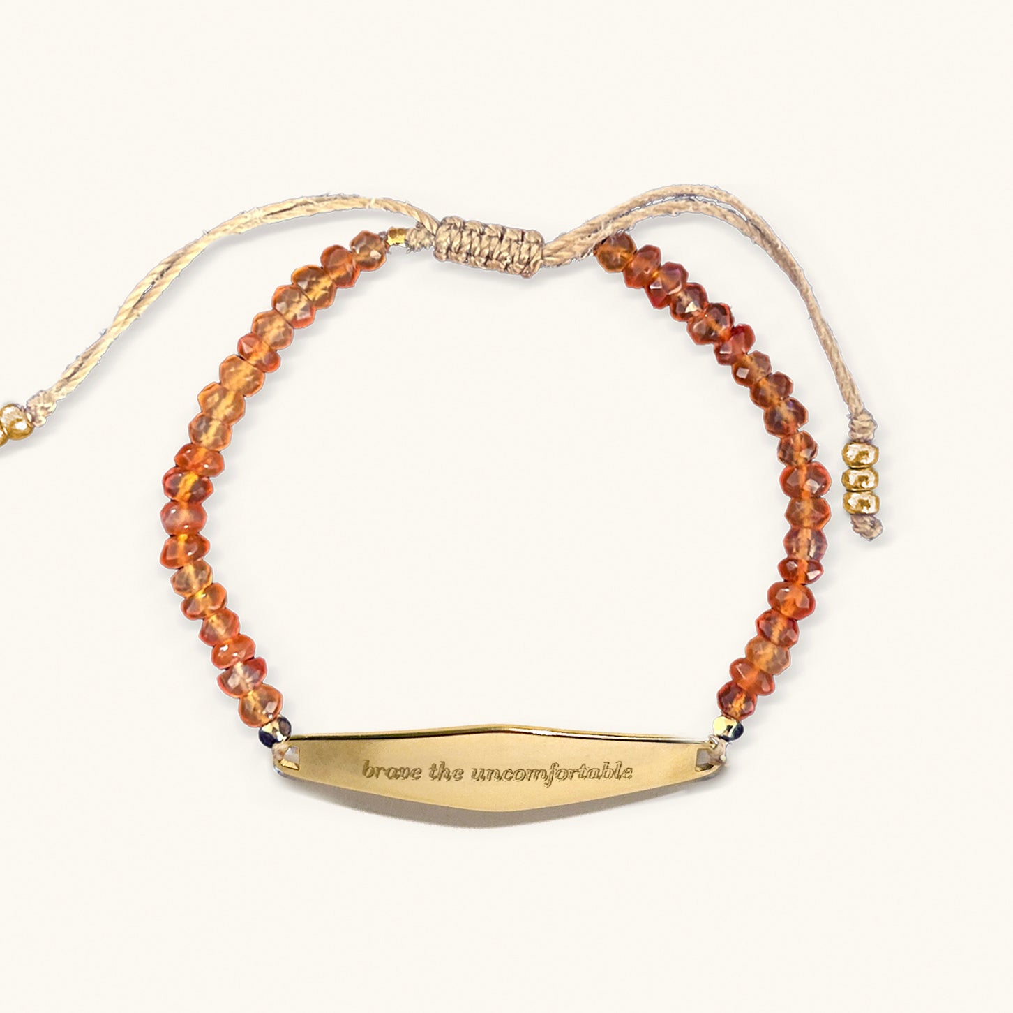 Carnelian Gemstone Bracelet in Gold