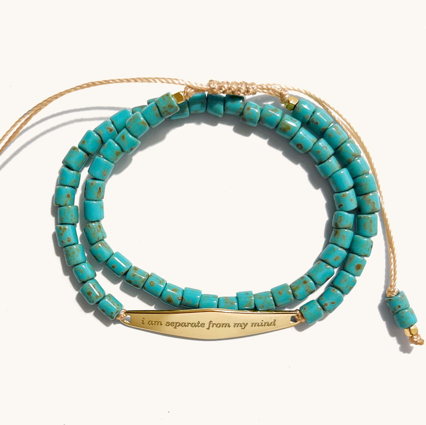 Turquoise Beaded Double Wrap Bracelet