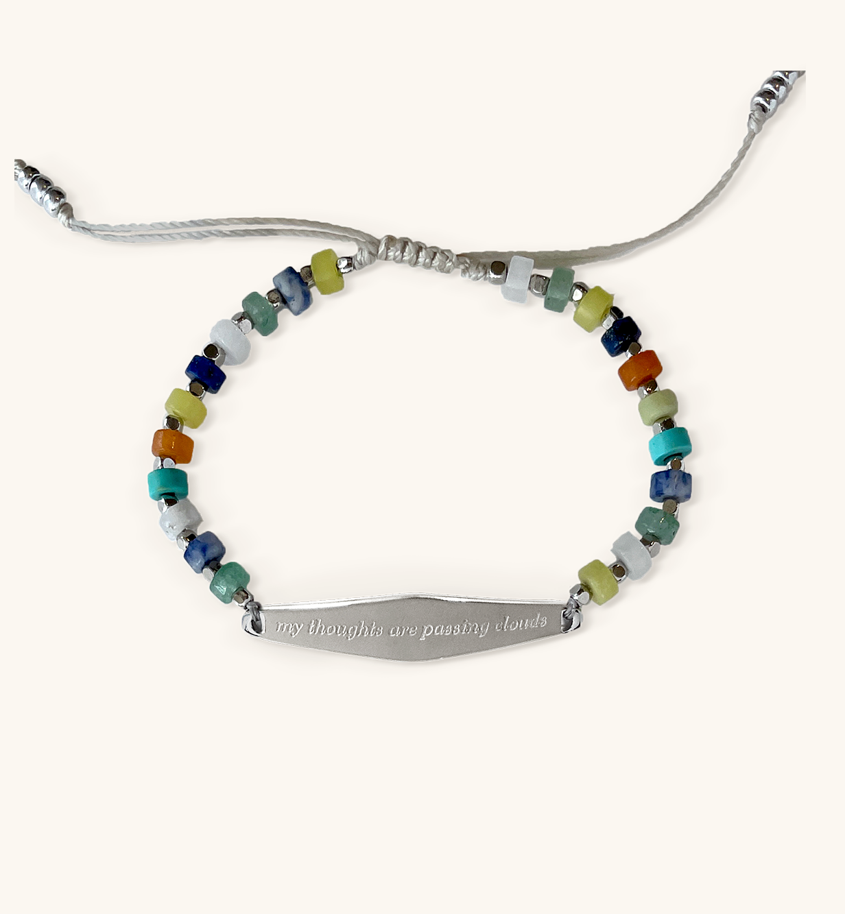 Rainbow Beaded Gemstone Bracelet