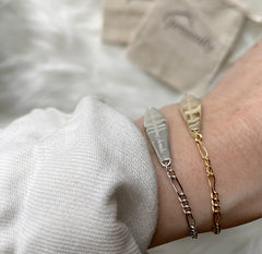 Silver and Gold Figaro Presently Mindfulness Bracelets