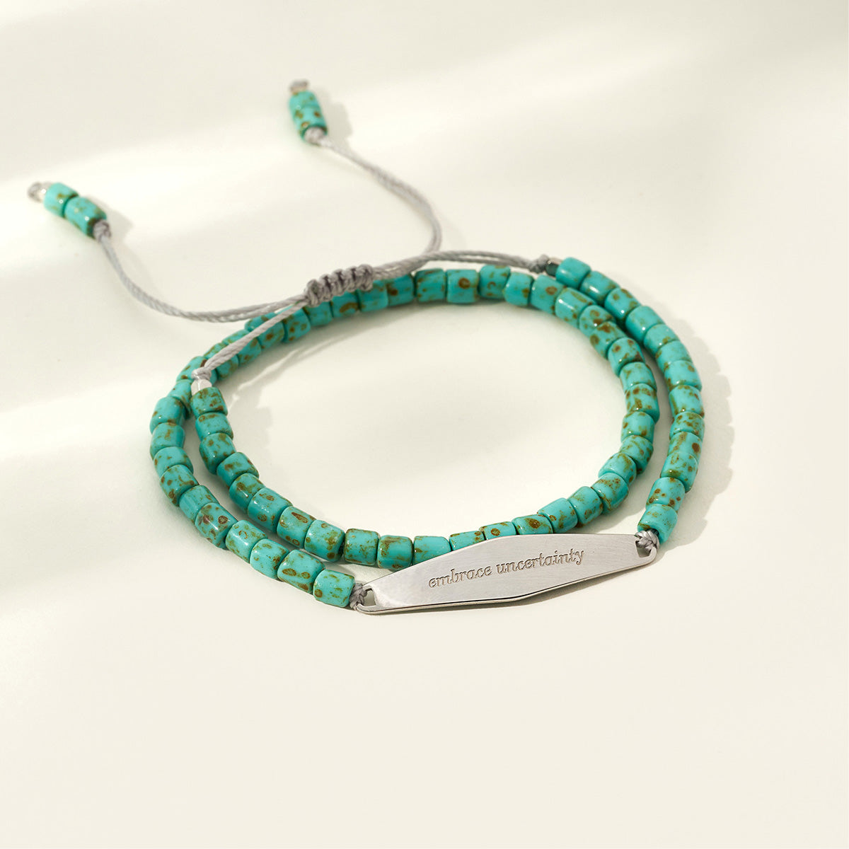 Turquoise Beaded Double Wrap Bracelet