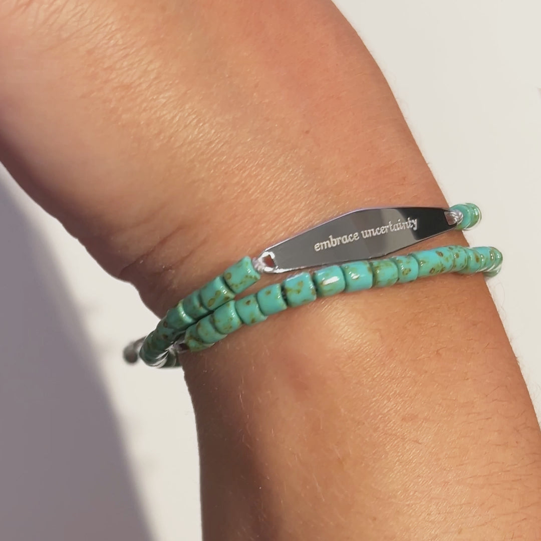 Turquoise Beaded Double Wrap Bracelet