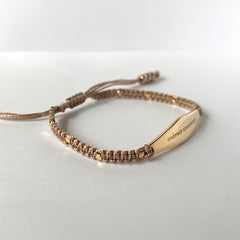 Gold Macrame Presently Mindfulness Bracelet