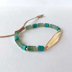 Aventurine and Turquoise beaded bracelet